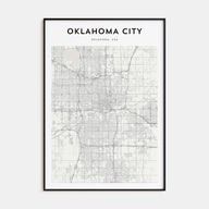 Oklahoma City Map Portrait Poster