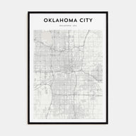 Oklahoma City Map Portrait Poster
