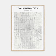 Oklahoma City Map Portrait Poster