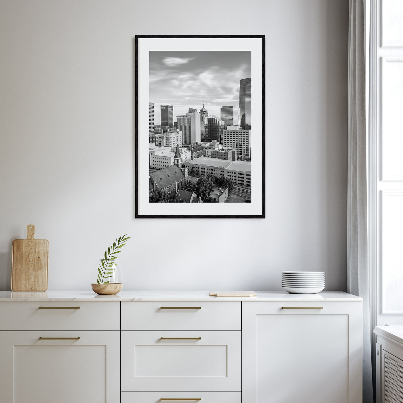 Oklahoma City Photo B&W Poster