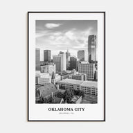 Oklahoma City Portrait B&W No 1 Poster
