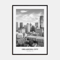 Oklahoma City Portrait B&W No 1 Poster