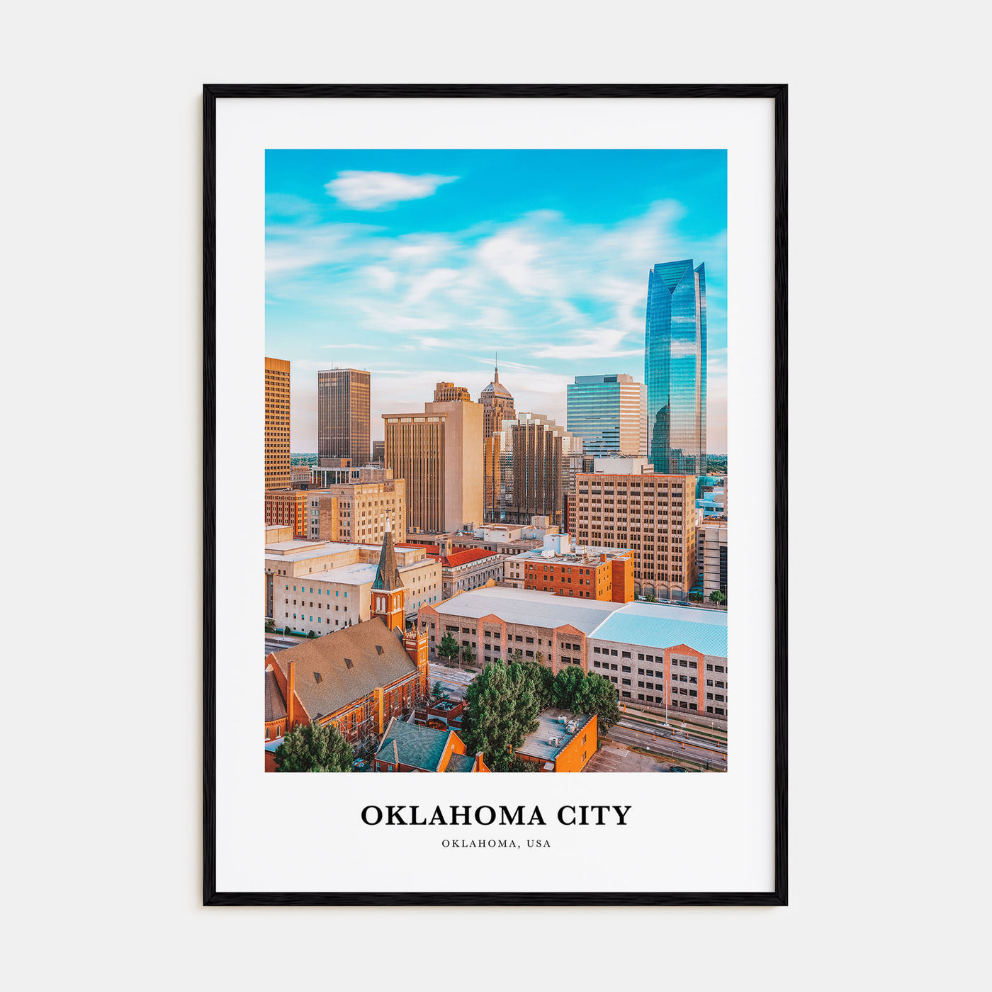 Oklahoma City Portrait Color No 1 Poster