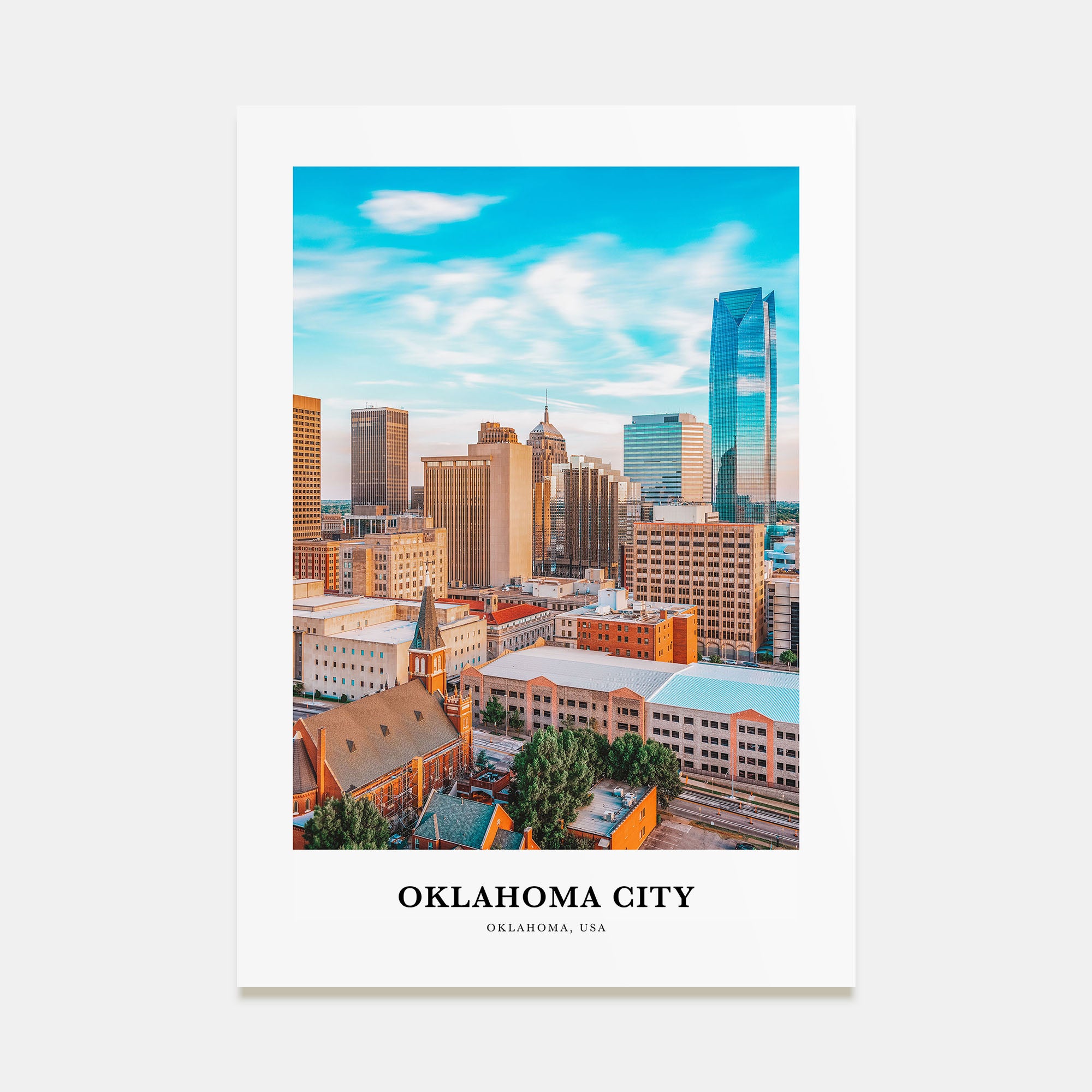 Oklahoma City Portrait Color No 1 Poster