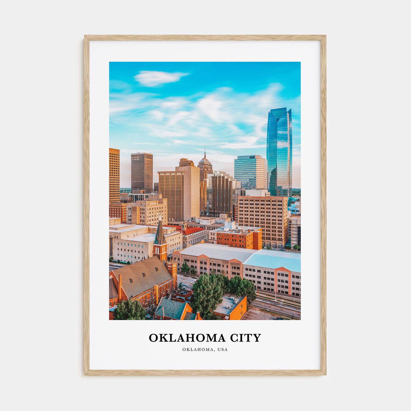 Oklahoma City Portrait Color No 1 Poster