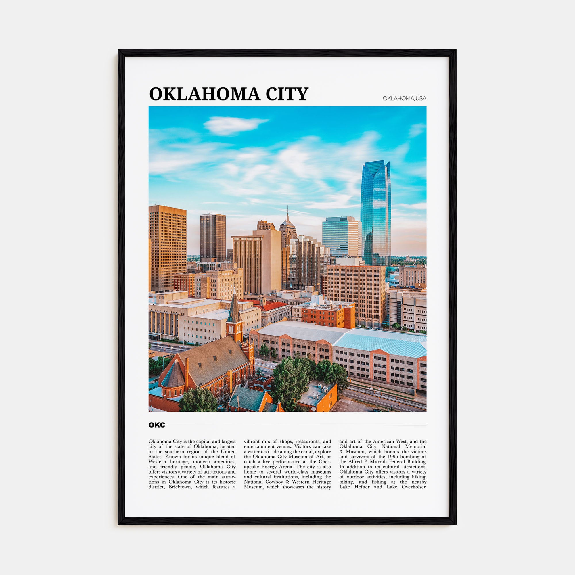 Oklahoma City Travel Color No 1 Poster