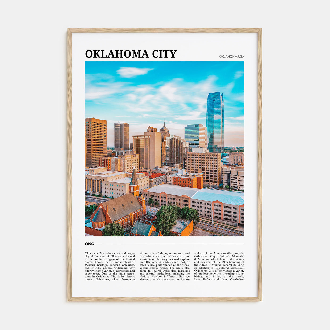 Oklahoma City Travel Color No 1 Poster