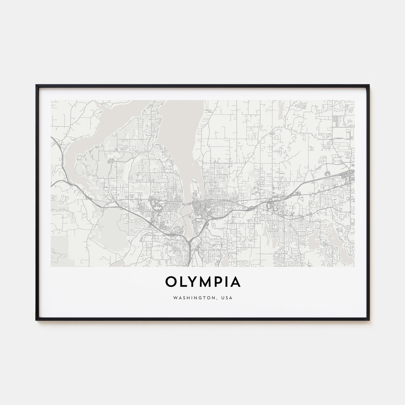 Olympia Map Landscape Poster