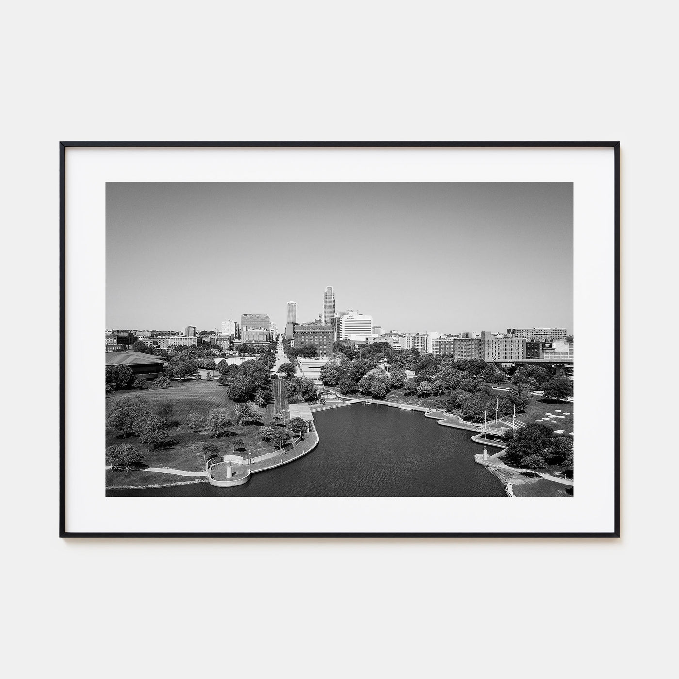 Omaha Landscape B&W Poster