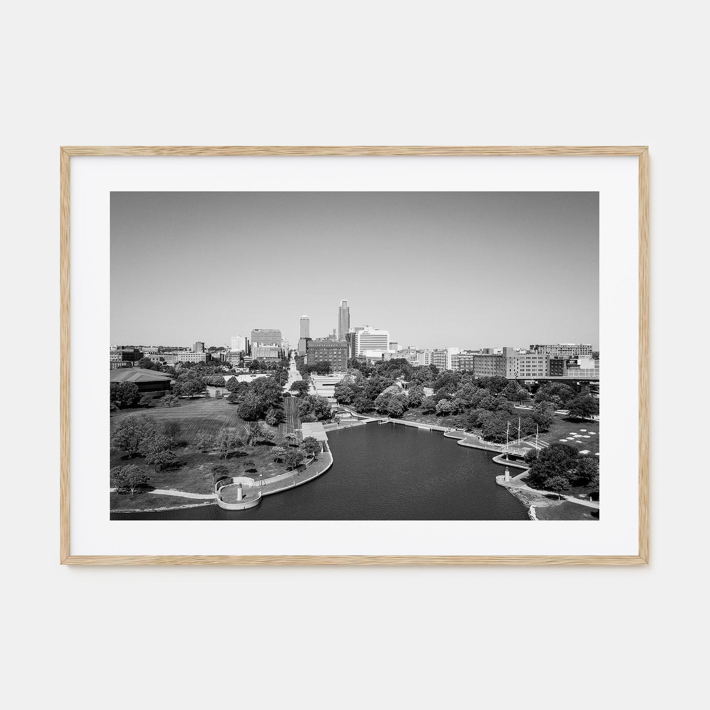 Omaha Landscape B&W Poster