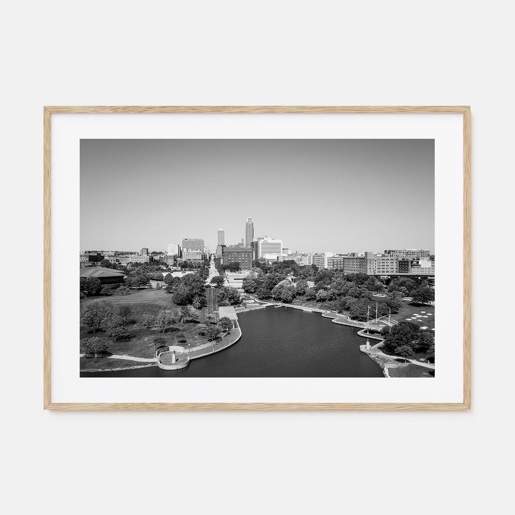 Omaha Landscape B&W Poster