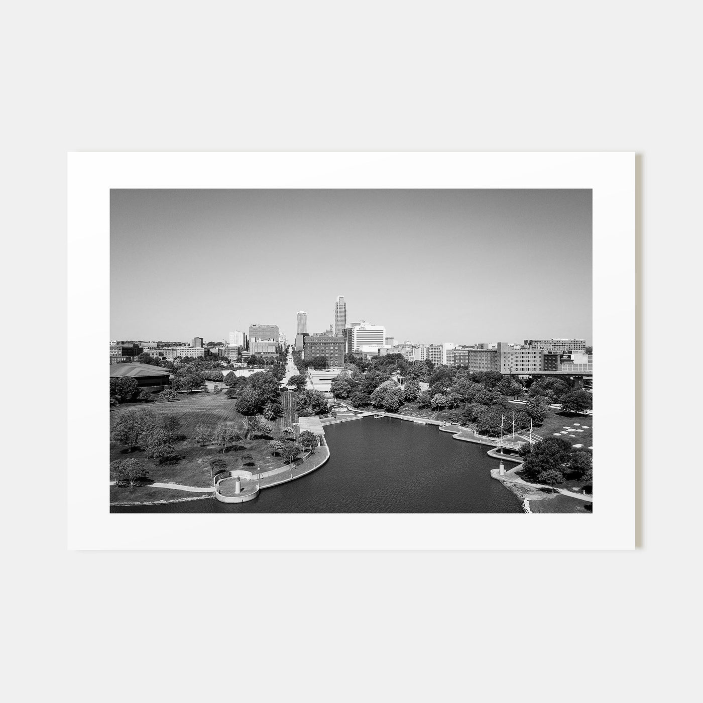Omaha Landscape B&W Poster
