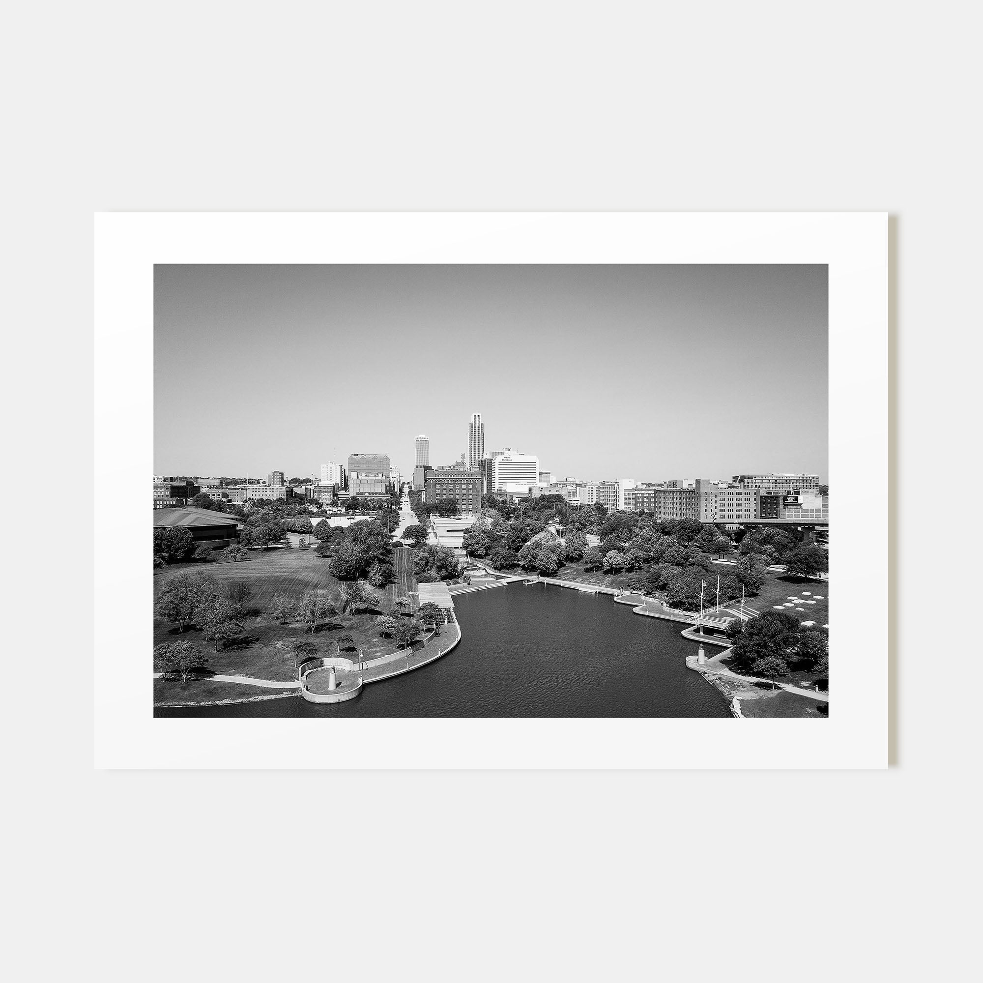 Omaha Landscape B&W Poster
