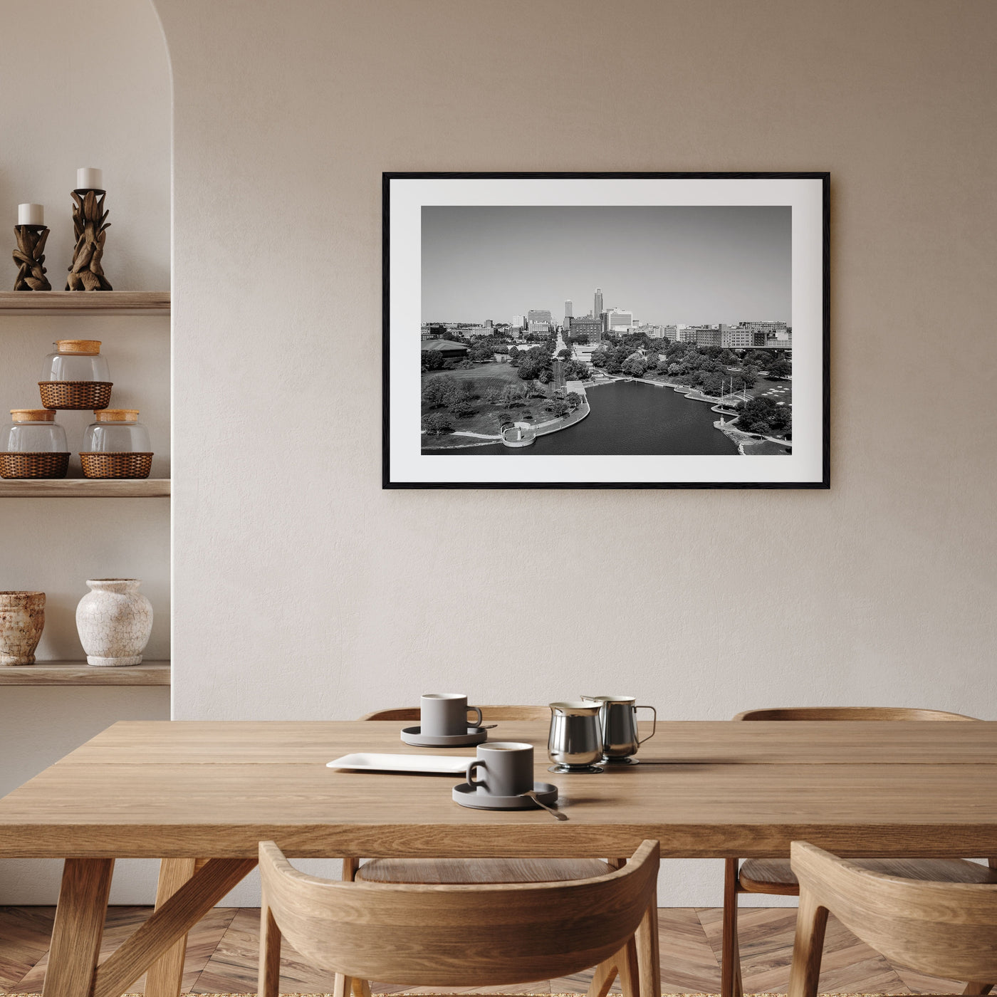 Omaha Landscape B&W Poster