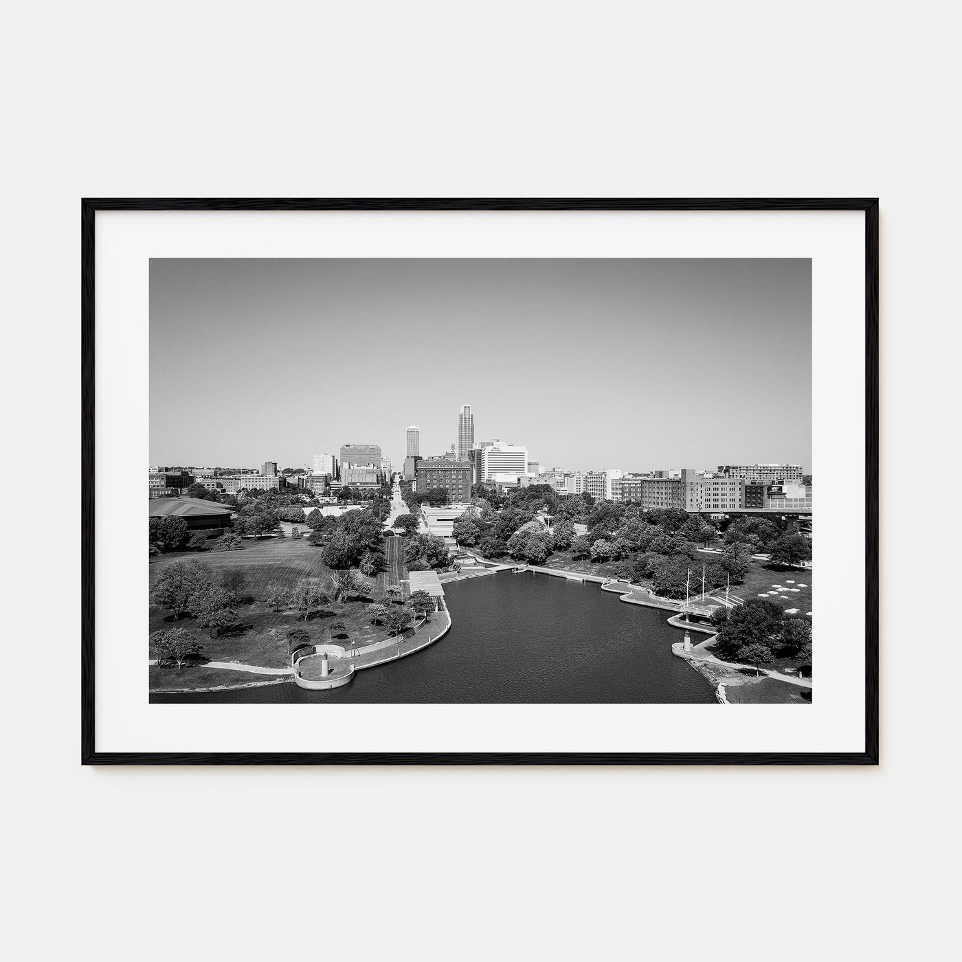 Omaha Landscape B&W Poster