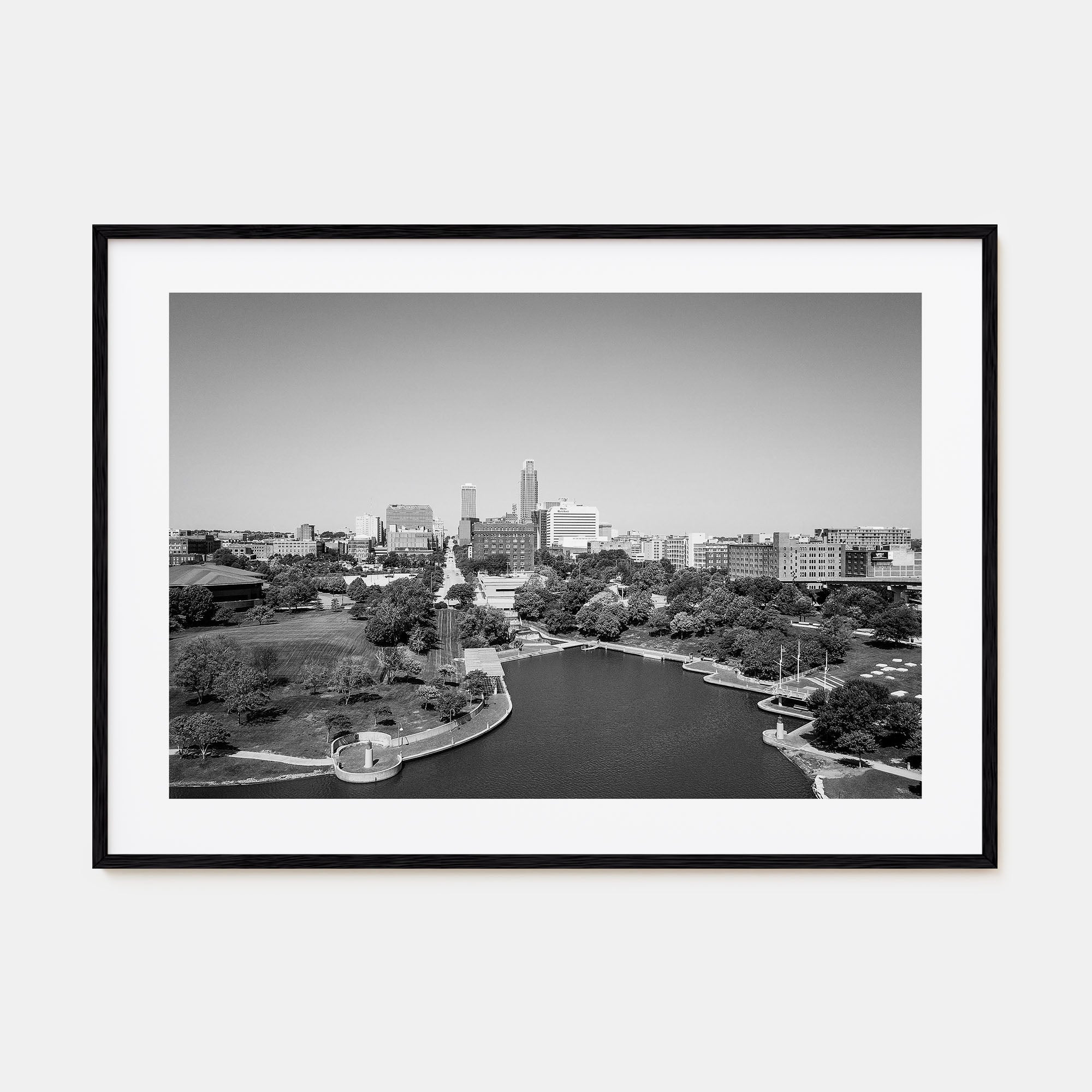Omaha Landscape B&W Poster