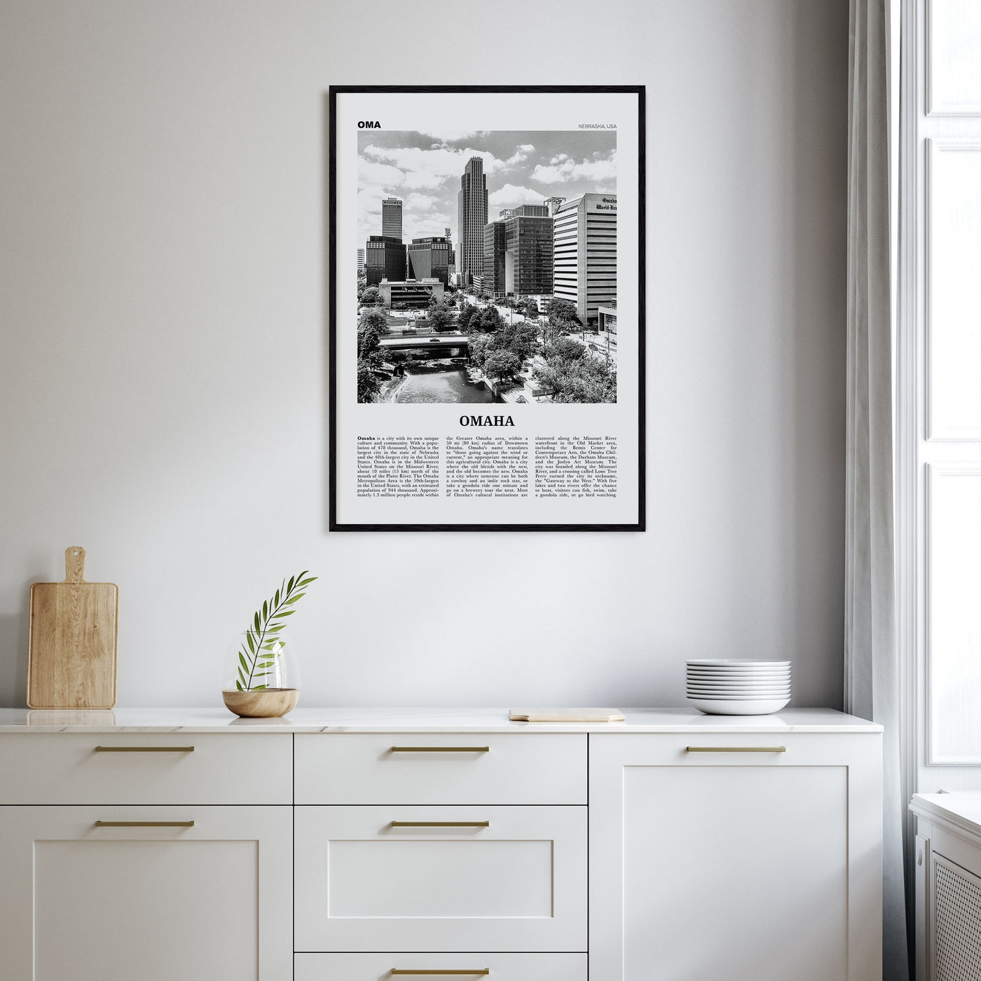 Omaha Travel B&W No 1 Poster