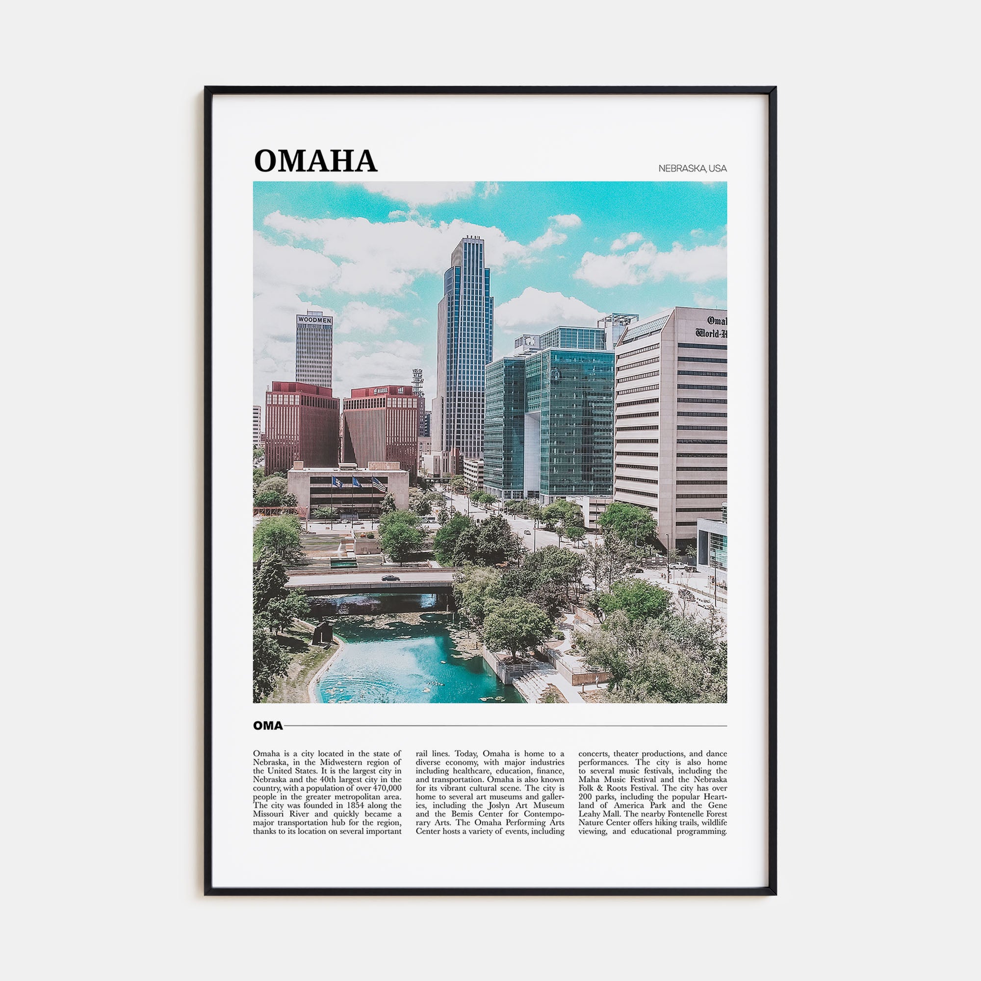 Omaha Travel Color Poster