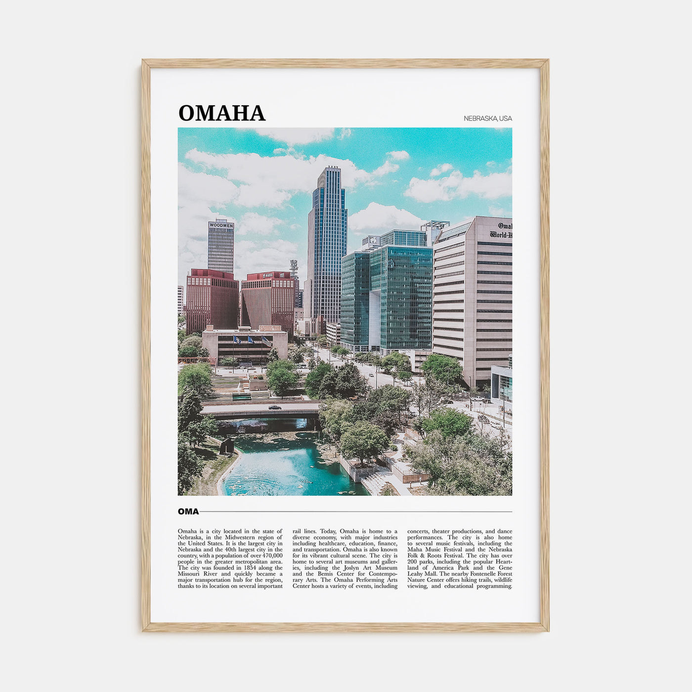 Omaha Travel Color Poster