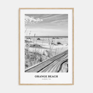 Orange Beach Portrait B&W Poster