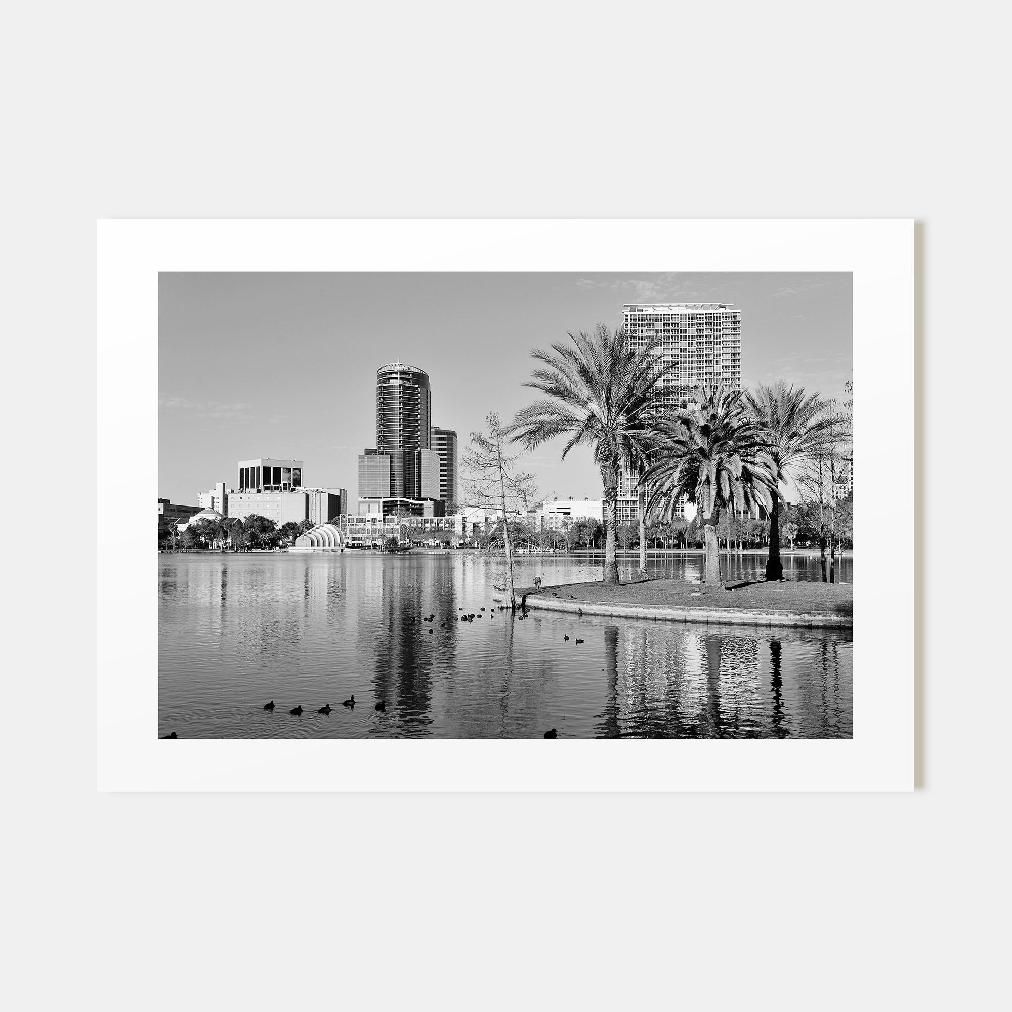 Orlando Landscape B&W Poster