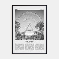Orlando Travel B&W No 2 Poster