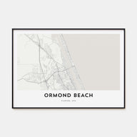 Ormond Beach Map Landscape Poster