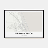 Ormond Beach Map Landscape Poster