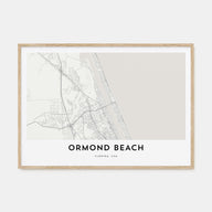 Ormond Beach Map Landscape Poster