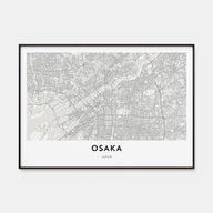 Osaka Map Landscape Poster