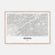 Osaka Map Landscape Poster