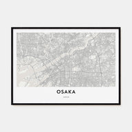 Osaka Map Landscape Poster