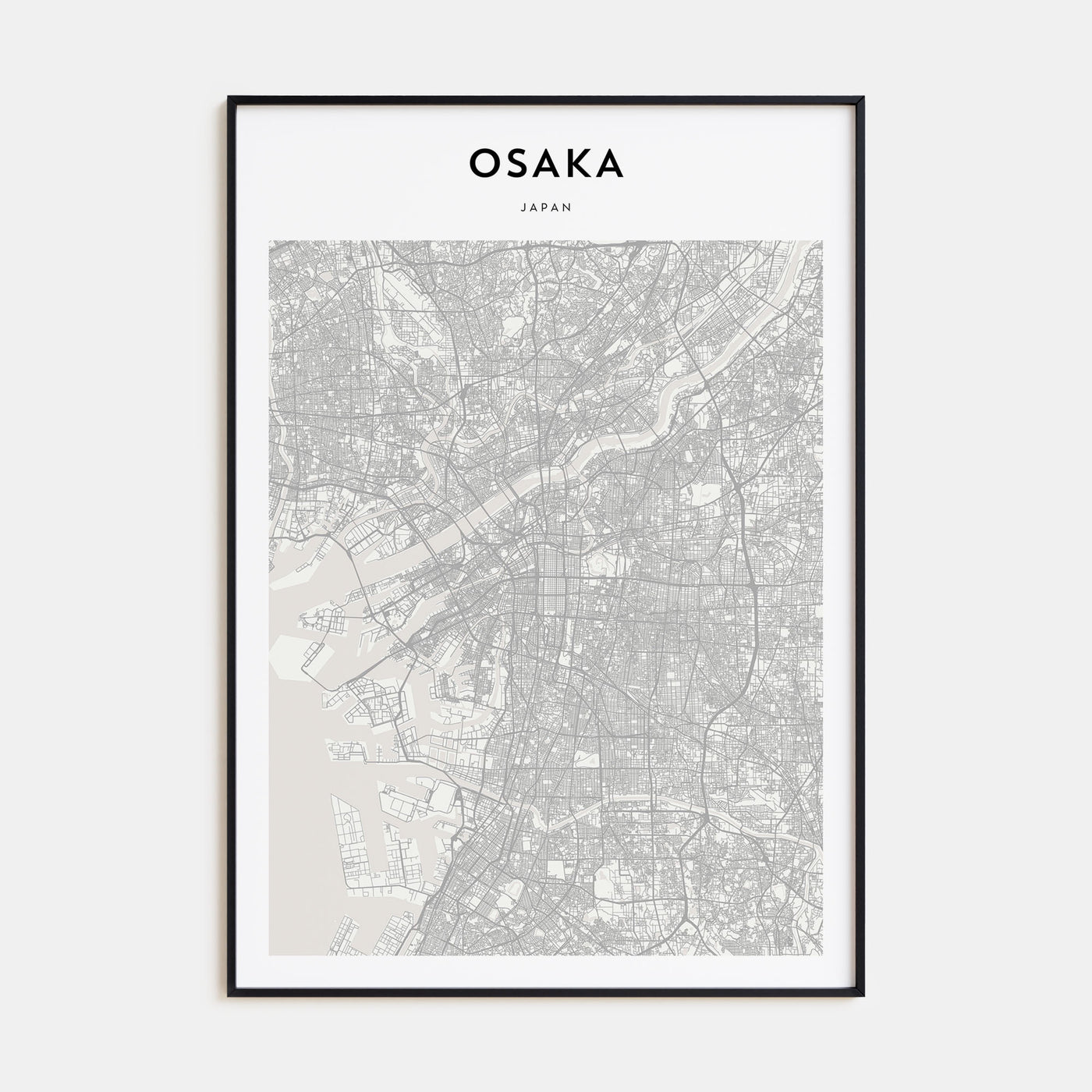 Osaka Map Portrait Poster