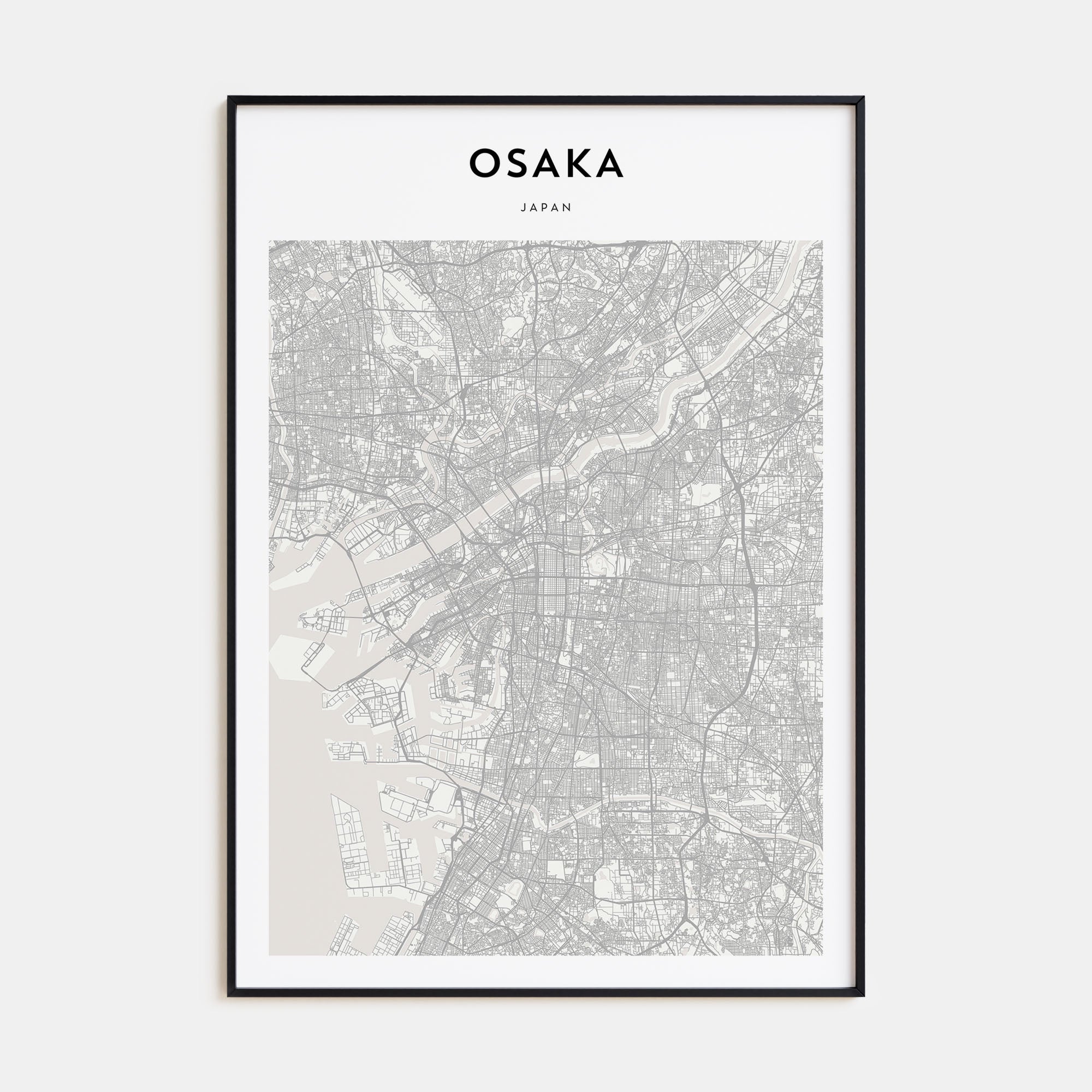 Osaka Map Portrait Poster