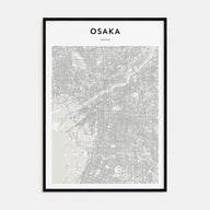 Osaka Map Portrait Poster