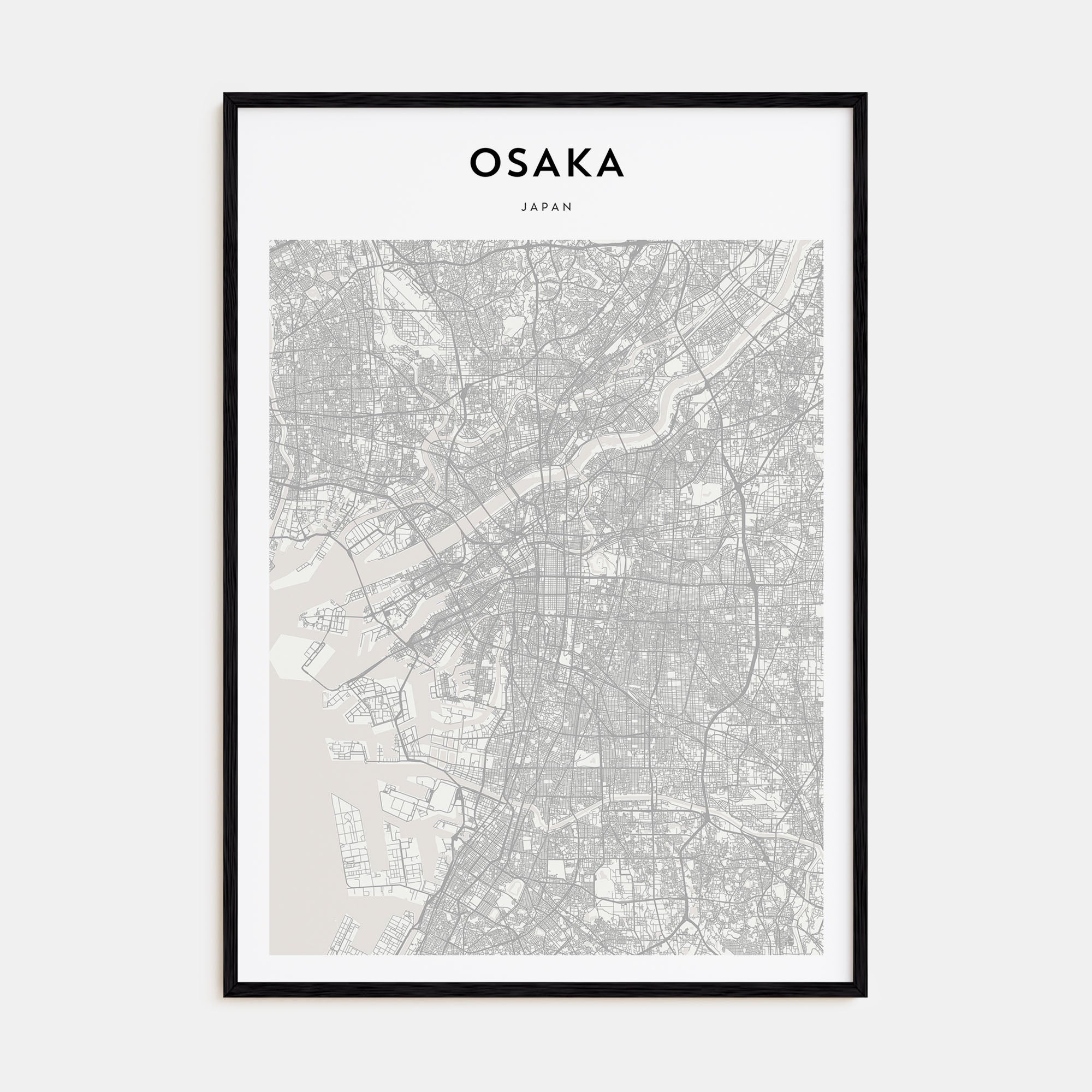 Osaka Map Portrait Poster