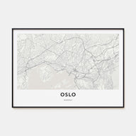 Oslo Map Landscape Poster