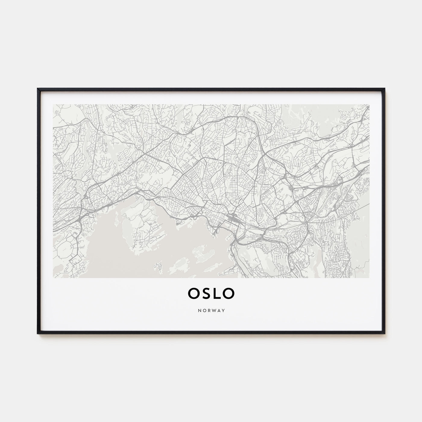 Oslo Map Landscape Poster