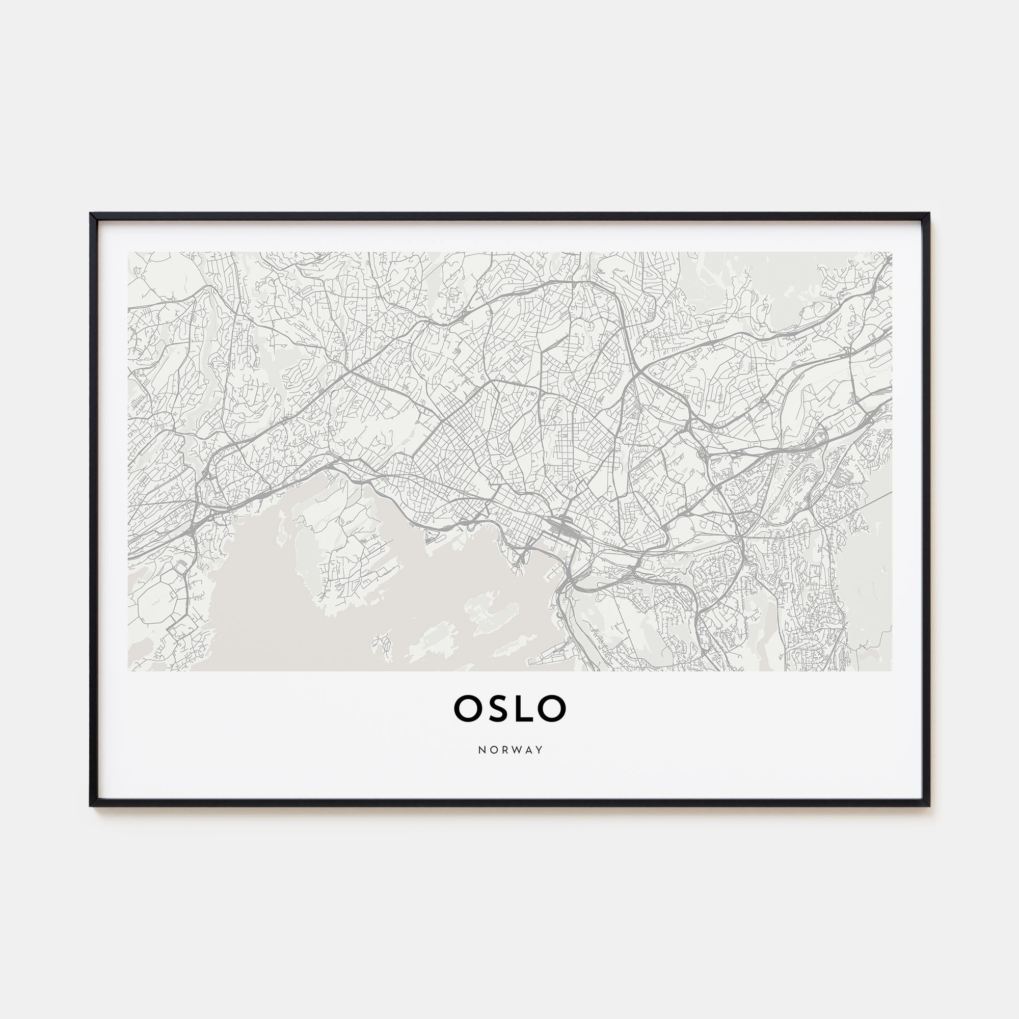 Oslo Map Landscape Poster