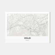 Oslo Map Landscape Poster