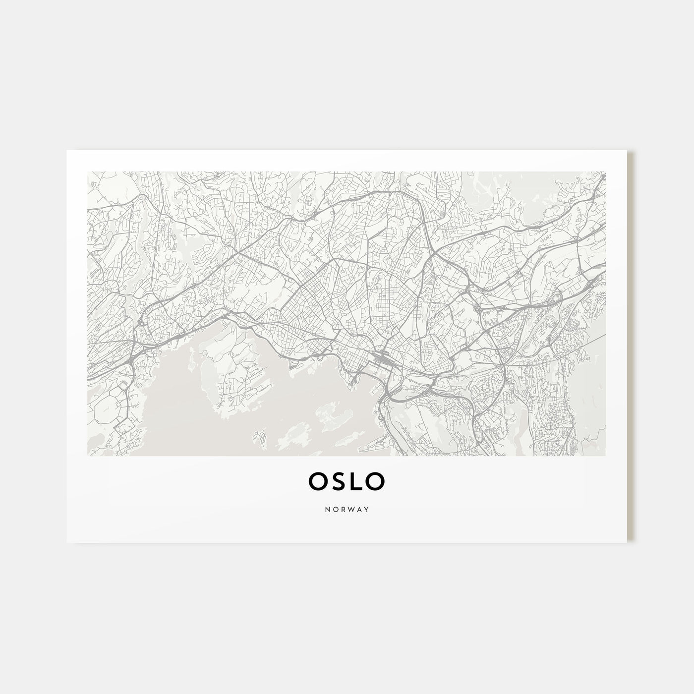 Oslo Map Landscape Poster