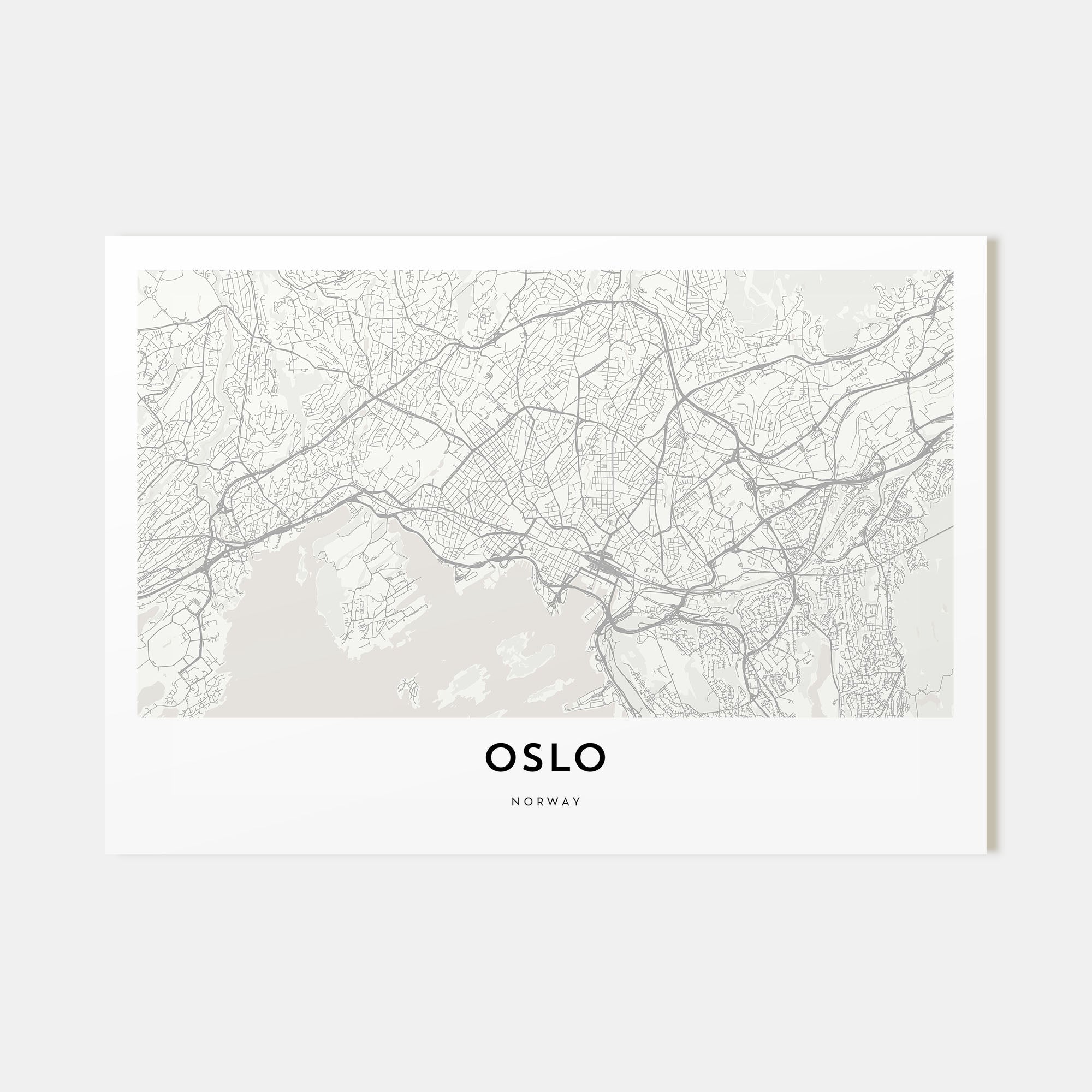 Oslo Map Landscape Poster