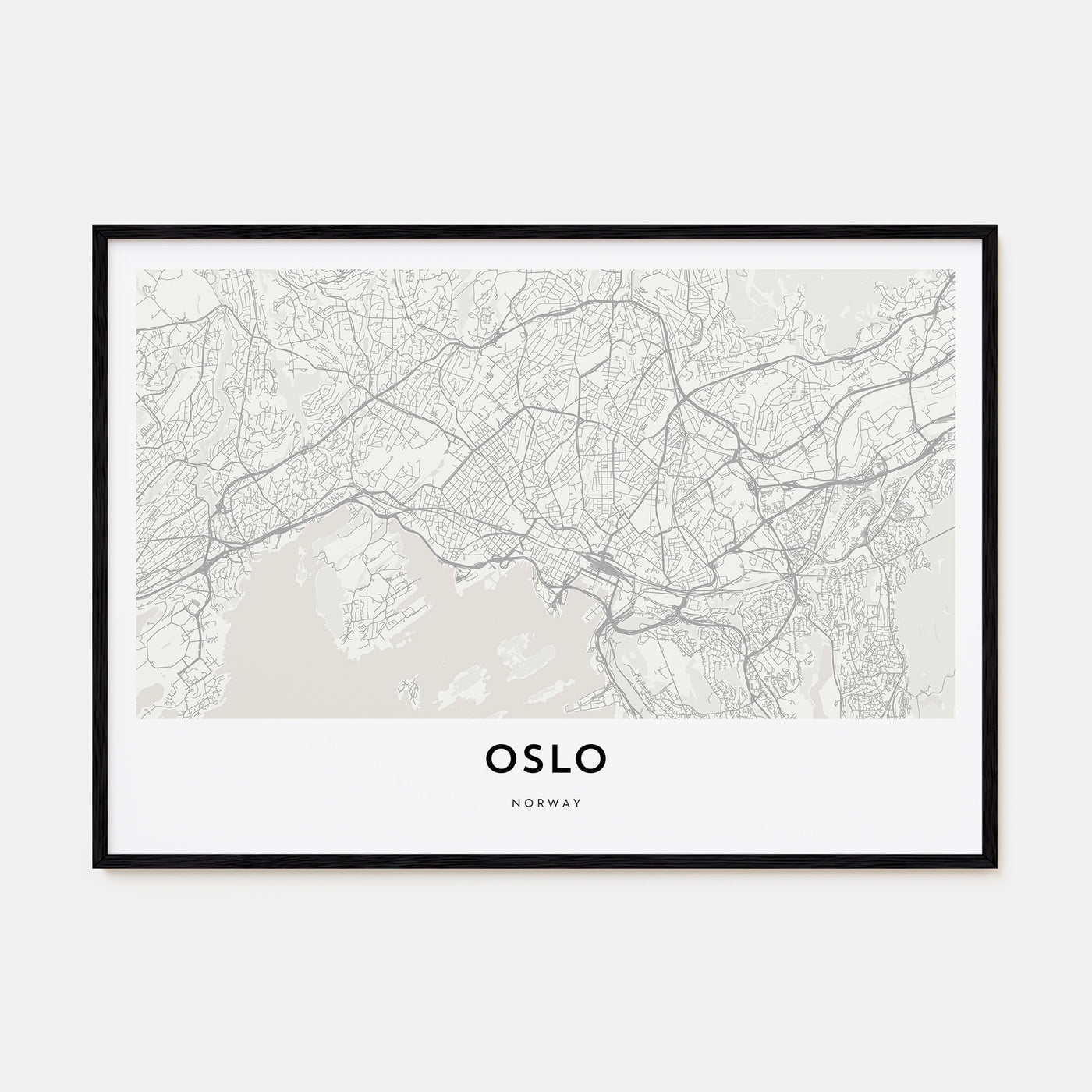 Oslo Map Landscape Poster