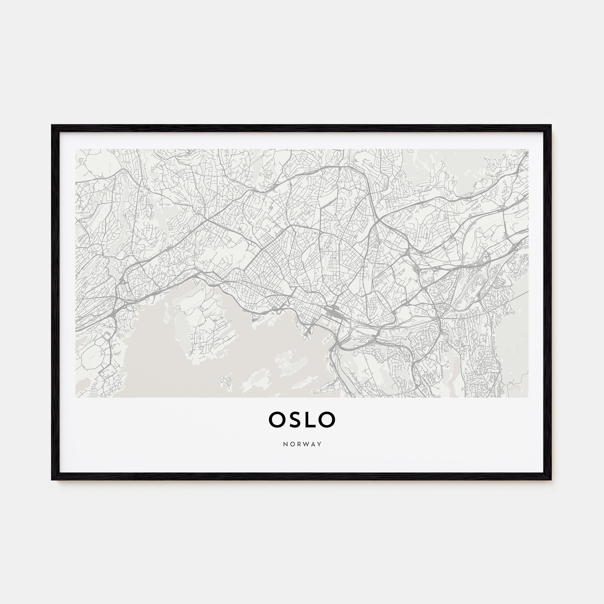 Oslo Map Landscape Poster