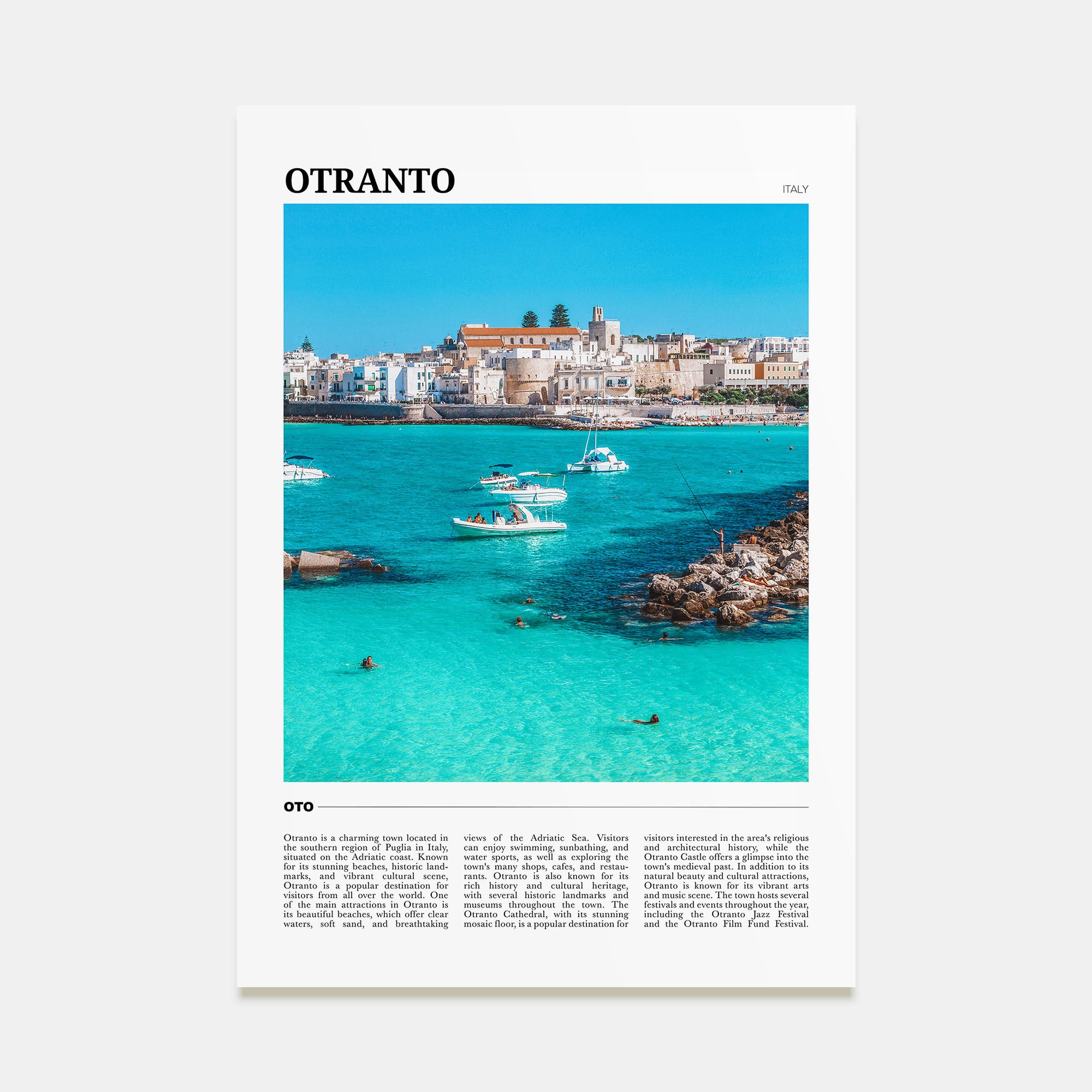 Otranto Travel Color Poster