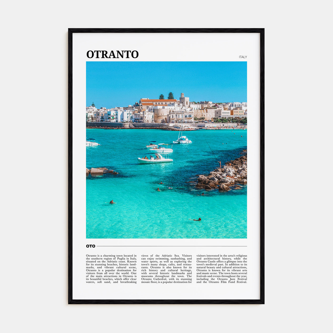 Otranto Travel Color Poster