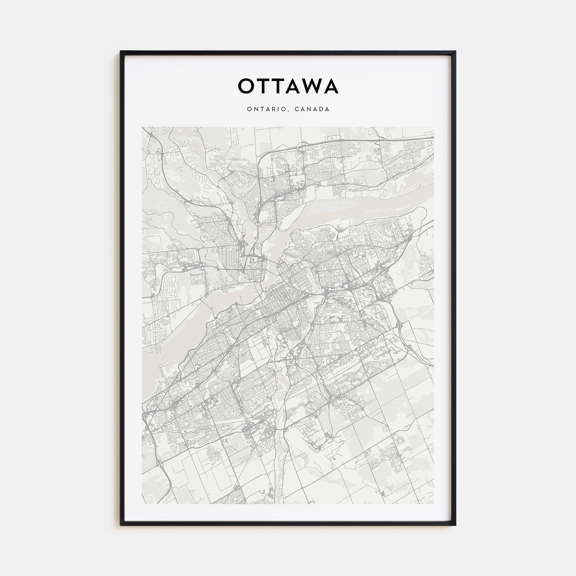 Ottawa Map Portrait Poster