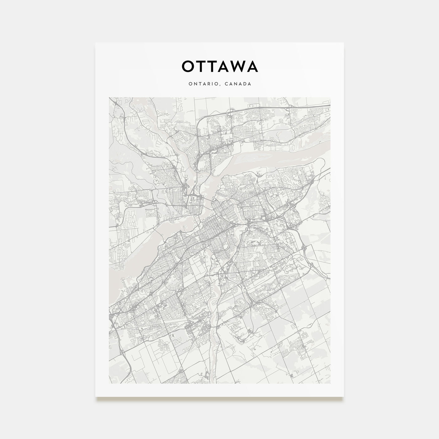 Ottawa Map Portrait Poster