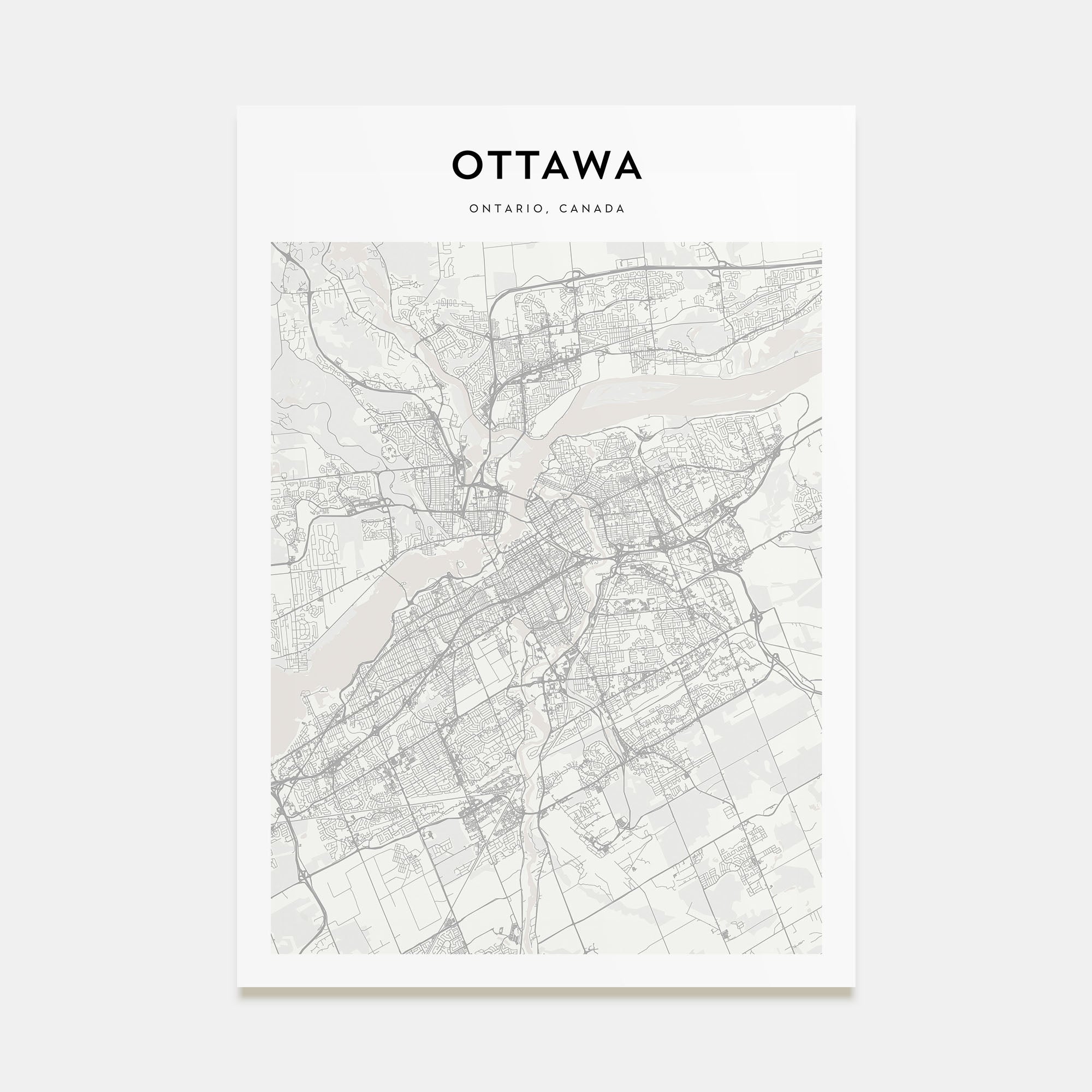 Ottawa Map Portrait Poster