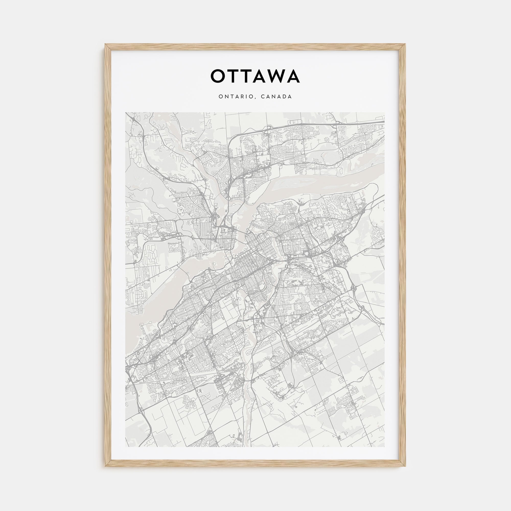 Ottawa Map Portrait Poster